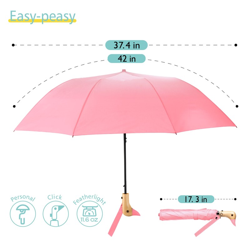 ViddVoom Duck Umbrella - Just Push to Pop, Cute Duck