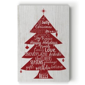 Renditions Gallery Holly Jolly Tree' by Daniela Santiago Gallery Wrapped Canvas Christmas Wall Art, 24x32