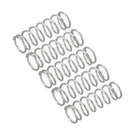 uxcell 5Pcs Compression Spring, Wire Diameter 0.02", OD 0.2", Free Length 0.59" 304 Stainless Steel Coil Mechanical Compressed Spring, Silver