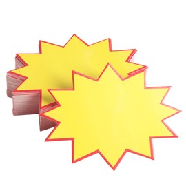 Ira Pollitt 230 Pieces Blank Star Burst Signs Starburst Signs Burst Paper Signs Price Label Tags,3.5 x 4.7 inch