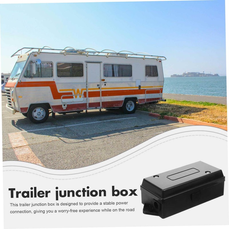 PACKOVE Trailer Plug Cord Connection Box Plastic Weatherproof Junction Box