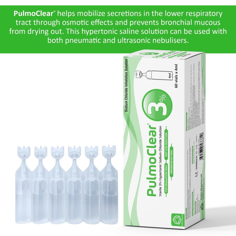 Pulmoclear Sterile Hypertonic Saline 3% Solution for Inhalation - 4ml