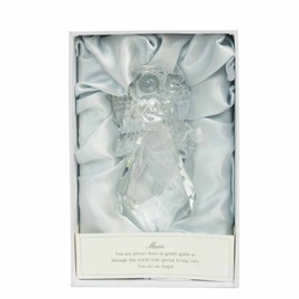 Guardian Angel Mum, Crystal Angel Figurine for Home, Garden, Office or Car Decoration, Religious Heartwarming Caption in Gift Box-Transparent, One Size
