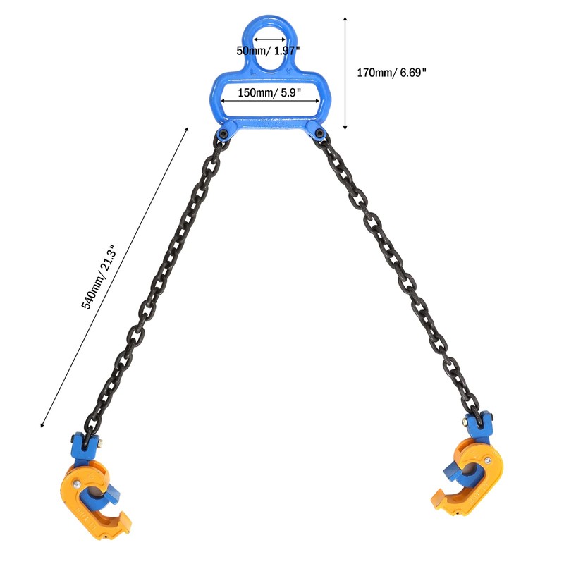 POWLAB Upgraded Chain Drum Lifter Load Capacity 1 Ton with