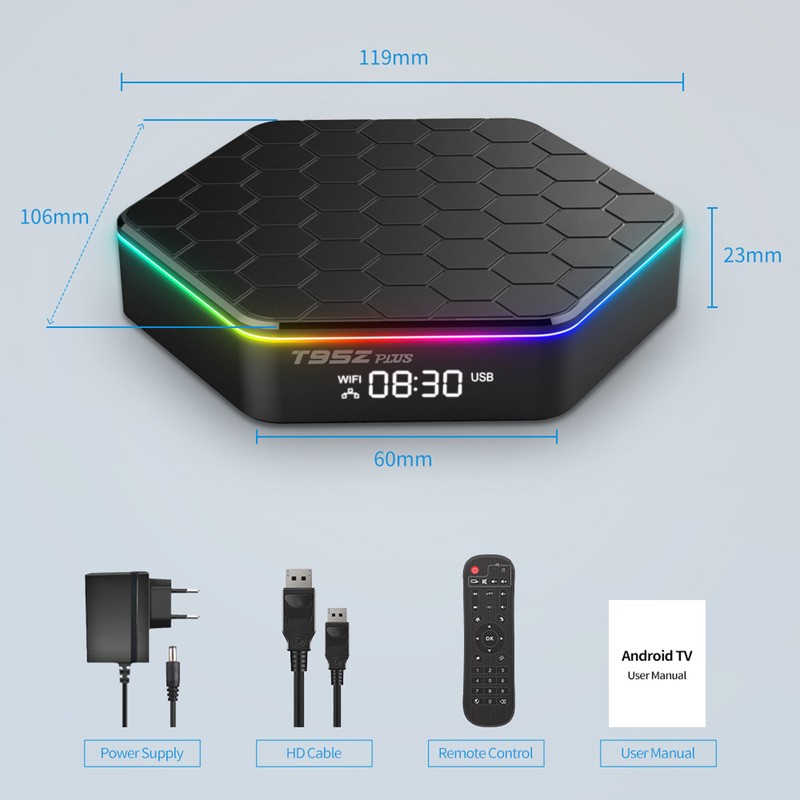 T95Z Plus Android 12.0 Smart TV Box Allwinner H618 Quad-core