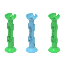 OptiWand 3 Pack Small Soft Contact Lens Removal & Insertion Tool - Silicone Rubber Soft Lens Inserter & Remover Device with Pincher End & Finger Grips - Safe & Easy on Eyes, Travel Size 1.75"