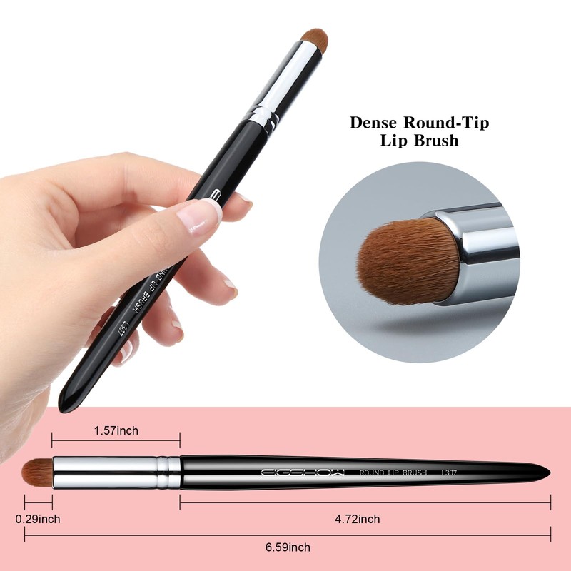 Lip Brush, EIGSHOW Lip Smudge Brush Round head for Gloss