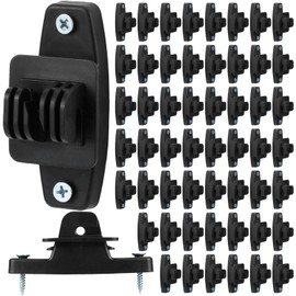 Pushglossy 100 Pcs Electric Wire Fence Insulators Electric Black Fence Wood Post Claw Insulators Fence Accessories Nail Wood Post Nail on Insulator for Hi-tensile, Heavy Duty Fencing Wire Polywire