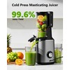 EUHOMY Juicer Machines, 5.7" Wide Feed Chute Cold Press Juicer