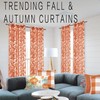 MRTREES Curtains with Eyelets Transparent Orange Red for Living Room