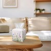 Wildflowers Tissue Box Cover Square, Colorful Flowers Tissue Box Holder