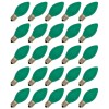 Creative Hobbies 25 Pack C7 LED Green Replacement Light Bulbs