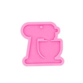 Shiny Glossy Sewing Machine Shape Silicone Mold DIY Necklace Keychain Mold Jewelry Epoxy Mould Crafting Keychain Resin Jewelry Making Silicone Mold