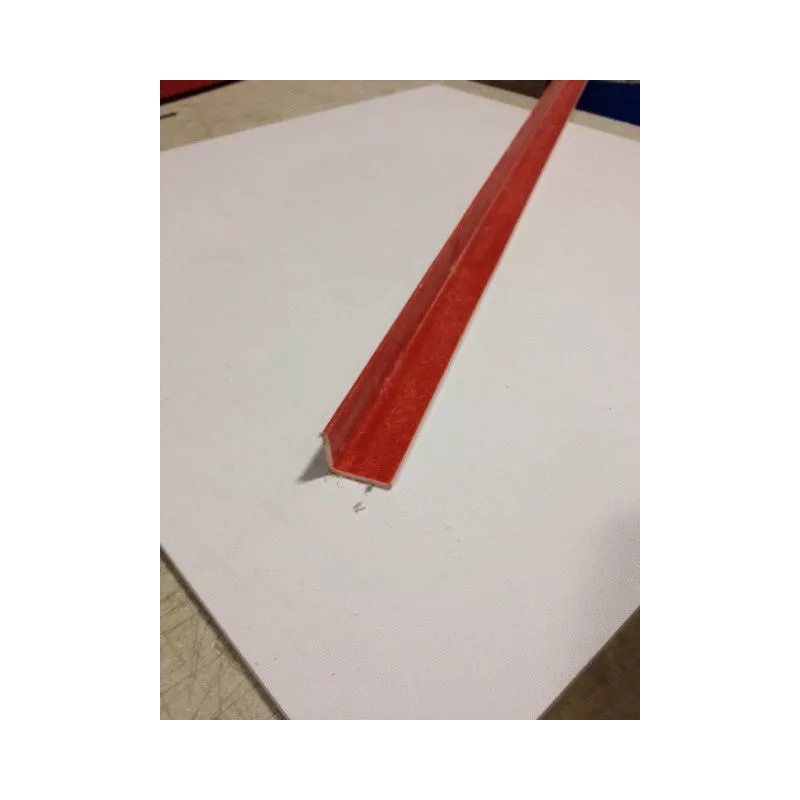 Rochling Unequal Fiberglass 90º Angles, GPO3 Red 1/8" Thick x