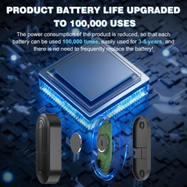 SanJie Door Sensor Chime When Door Opens, Door Entry Alarm for Business/Home/Office/Store,600 FT Range,55 Chimes 5 Adjustable Volume Door Ringer Alert 2 Sensors + 1 Receivers