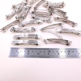 50 Packs Sturdy Alligator Hair Clips French Barrettes Hair Snap Clips Hairpins for Curl Clips Hair Styling DIY Crafting Hair Bow Accessories (French Barrettes 80mm)