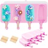 Juego de moldes para paletas de hielo, 2 moldes con