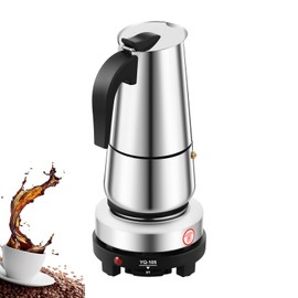 JUOPTGJ Coffee Machine Maker，Stainless Steel Coffee Machine Maker,Five-gear Temperature Adjustment CoffeeMaker (6 Cups(About 300ml/10.15oz/0.08gal))
