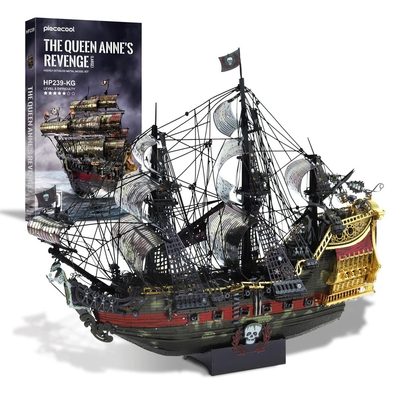 Piececool 3D Metal Puzzles for Adults, The Queen Anne's Revenge