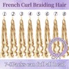 Locescsoc 24 Inch French Curls Braiding Hair 8 Packs Spanish