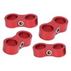4PCS Hose Separator AN8 Automobile Oil Pipes Fixing Adapter Aluminum