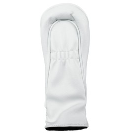 Golf Club Covers – Premium Leather Driver Headcover, Fairway Wood, 3 Wood, Hybrid, Fits Mallet Blade Putter Head Covers (White Headcover, Hybrid)