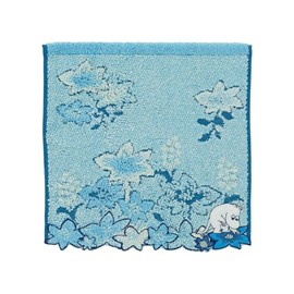 Marushin 1405040800 Mini Towel, Moomin, Classical Blue, 100% Cotton, Antibacterial and Odor Resistant, Present, Gift