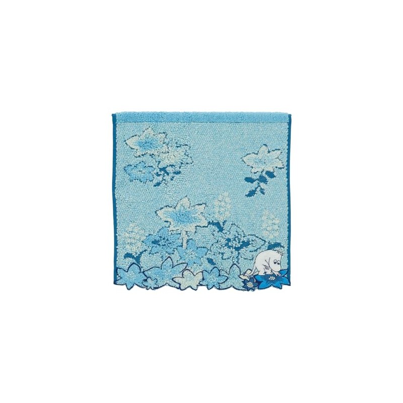 Marushin 1405040800 Mini Towel, Moomin, Classical Blue, 100% Cotton, Antibacterial