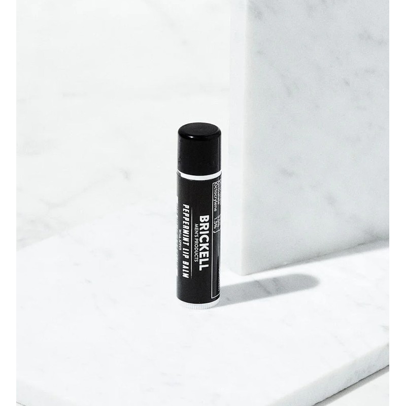 Brickell No Shine Lip Balm for Men Single Stick