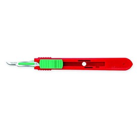 Swann-Morton 22443 - Disposable Scalpels, Sterile, with Retractable Stainless Steel Blade, size no. 15/Green, Individually enveloped in box of 25 units.