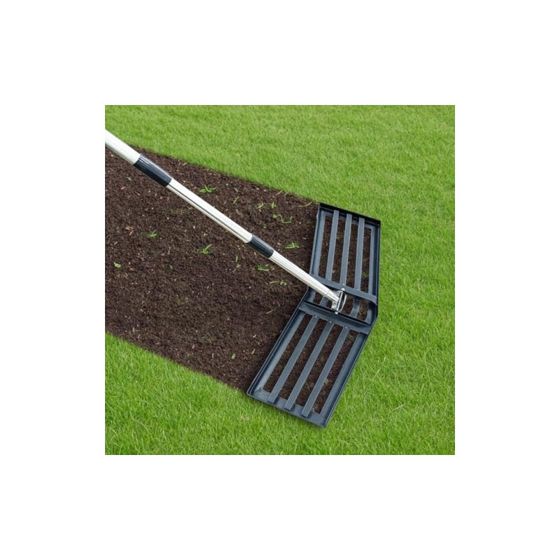 Labor-Saving Design Lawn Leveling Rake [Patent-Pending], 30"x10" Stainless Steel Yard