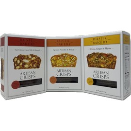 Artisan Crisp Cracker Assorted | Tart Cherry Cacao Nib | Apricot Picstachio | Citrus Ginger