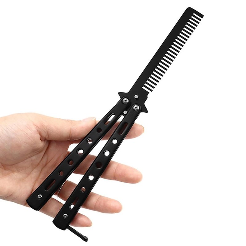 Butterfly Comb Stainless Steel Foldable Pocket Comb - Spring Hair