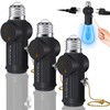 (3 Pack) Light Socket to Plug Adapter, Both Sides Support