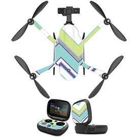 MightySkins Skin Compatible with GoPro Karma Drone Headphones wrap Cover Sticker Skins Pastel Chevron