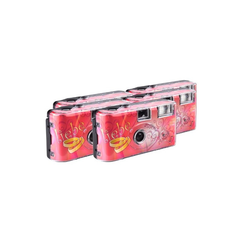 TopShot Love Hearts Disposable Wedding Camera (27 Photos, Flash, Pack