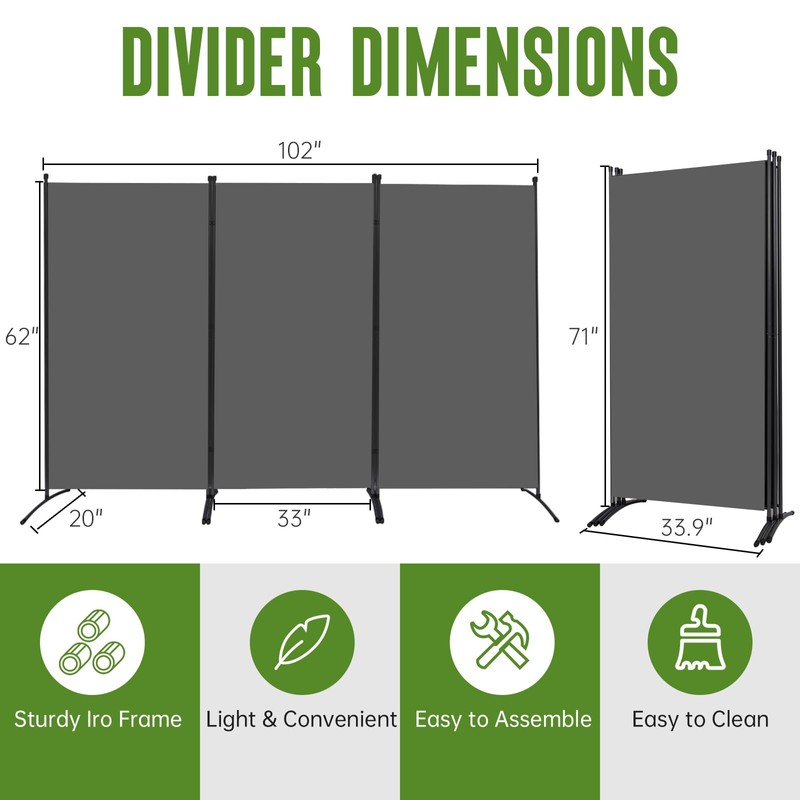 JVVMNJLK Indoor Room Divider, Portable Office Divider, Room Divider Wall