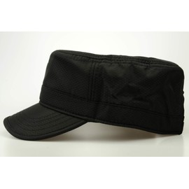 RF Work Cap, Men's Large Size, Military Hat, XXL (23.6 - 25.6 inches (60 - 65 cm), Mesh, Quick Drying, Flirty, Black