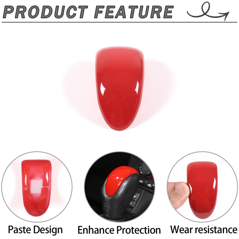 Lcojicep ABS Car Gear Shift Knob Cover Compatible with Corvette