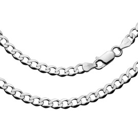 STERLL Mens Sterling Silver Chain Necklace. No Pendant. Ecological Packaging. Small Gifts for Men, Sterling Silver