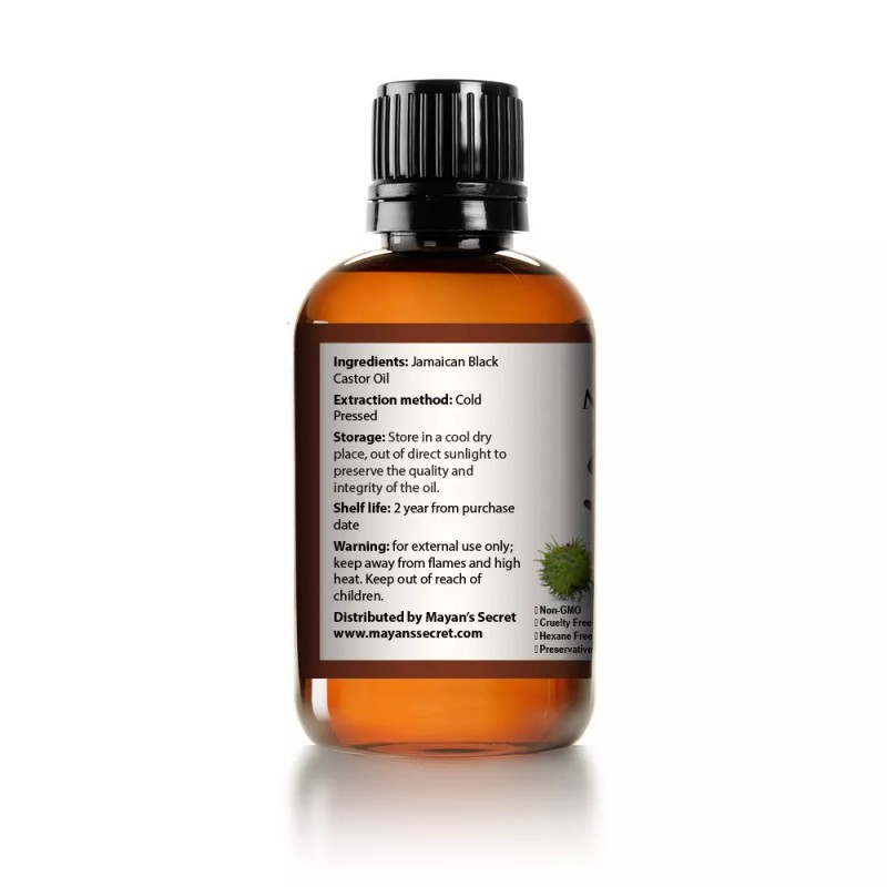 Mayan's Secret Premium Jamaica Black Castor Oil for Eyelashes, Eyebrows,Hair