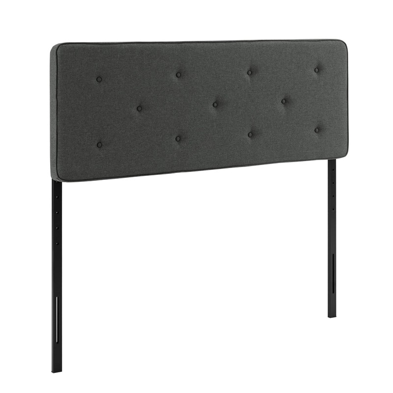 Classic Brands Maxwell Tufted Upholstered Headboard, Dark Grey, Full