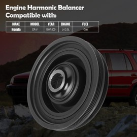 594-354 Engine Harmonic Balancer Crankshaft Pulley Compatible with Honda CR-V CRV 1997 1998 1999 2000 2001 DOHC L4 2.0L, Replace# 13810P3F003