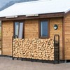 Mr IRONSTONE 8ft Firewood Rack Outdoor Indoor, Upgraded Heavy Duty