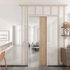 JUBEST 8FT Commercial Grade Pocket Door Hardware and Track Set,