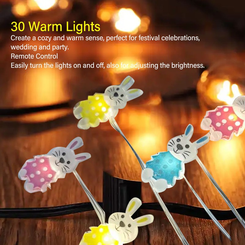 String Lights 3 Meters 30 Light Remote Control Waterproof Rabbit