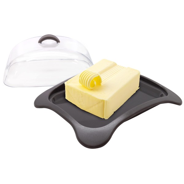 NERTHUS FIH 915 Lid Butter Dish, Plastic, Transparent Black