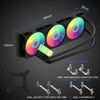 RUIXMIIDII AIO CPU Liquid Cooler with ARGB Temperature Display, 360mm