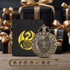 Mini DND Dice Set, with Steampunk Dragon Head Pocket Watch