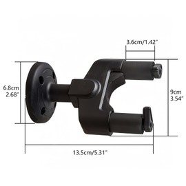 Musiin HarmonyGrip Pro: Secure Wall Mount Hook for Acoustic Guitars & Ukuleles - Soft Padded & Rotatable Design